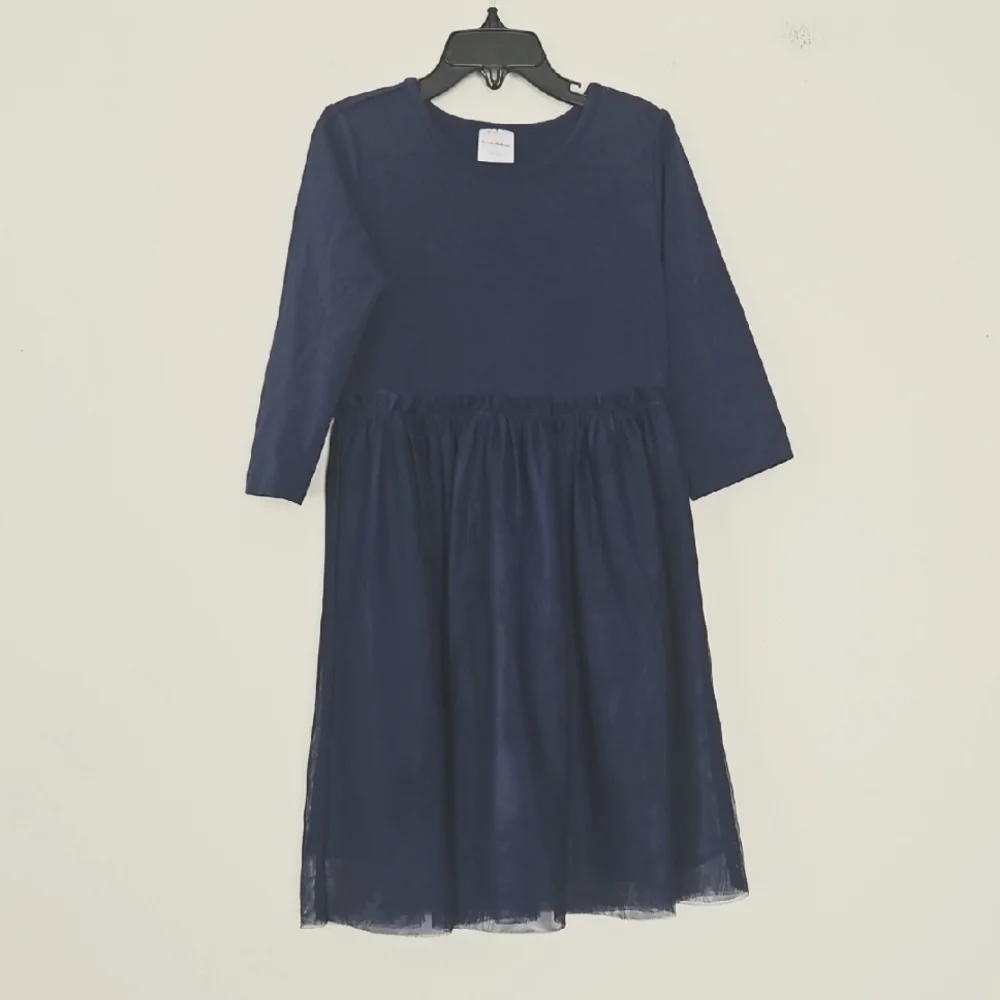 Hanna Anderson Navy Blue Kids Dress size 6-7